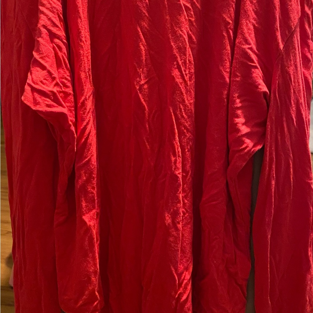 Vibrant Red Long Sleeve Top